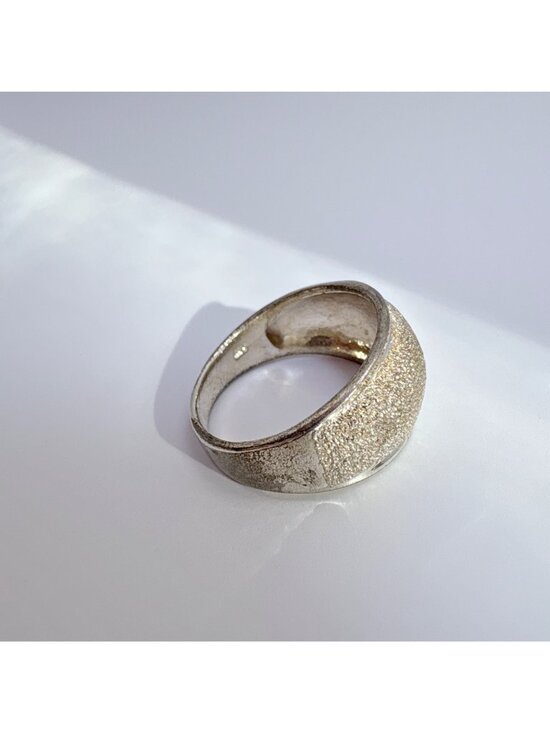 Diamond Cut Finish Textured Band VTG Sterling Silver 925 Ring Size 8.25 - Picture 3 of 9